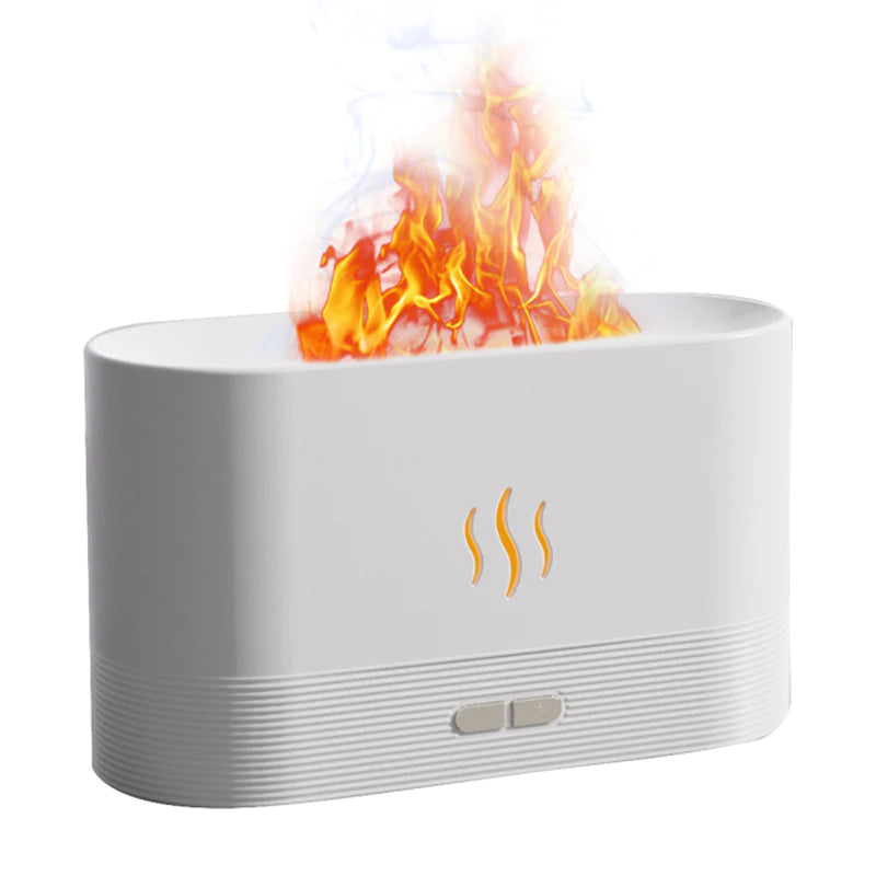 LED Flame Essential Oil Diffuser – Cool Mist Air Humidifier with Aromatherapy for Better Sleep & Relaxation