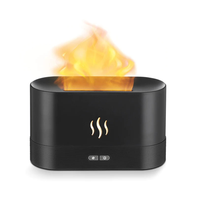 LED Flame Essential Oil Diffuser – Cool Mist Air Humidifier with Aromatherapy for Better Sleep & Relaxation