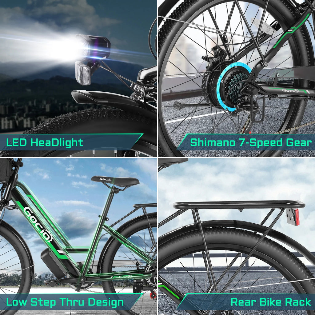 UL2849 Certified 26" Electric Bike for Adults - Powerful 750W Motor, 48V Battery, 19.8 MPH Speed, 7-Speed Commuter Ebike with Reliable Disc Brakes