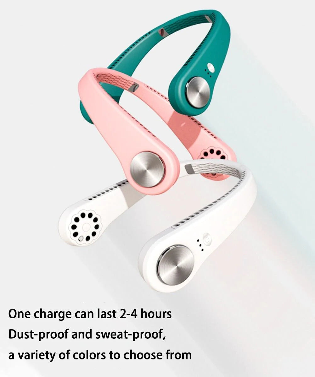 Mini Portable Neck Fan – Wearable USB Air Conditioner for Instant Cooling Anytime, Anywhere