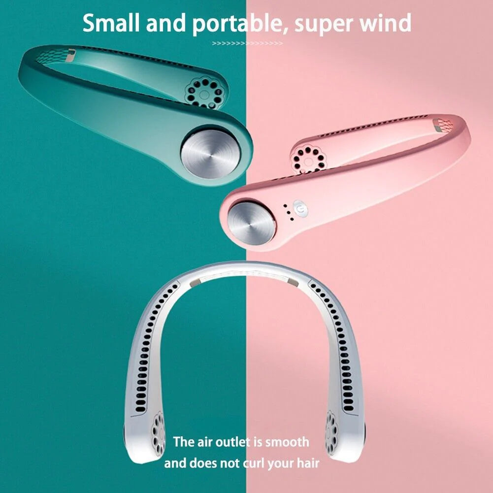 Mini Portable Neck Fan – Wearable USB Air Conditioner for Instant Cooling Anytime, Anywhere
