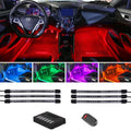 Transform Your Ride with a 6-Piece Multi-Color Flexible LED Underdash Lighting Kit