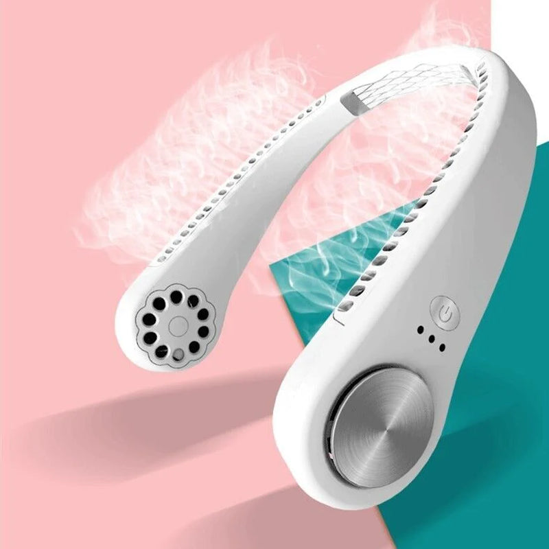 Mini Portable Neck Fan – Wearable USB Air Conditioner for Instant Cooling Anytime, Anywhere