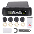 Solar-Powered Tire Pressure Monitoring System with Temperature Alerts - External Battery Version for Enhanced Safety