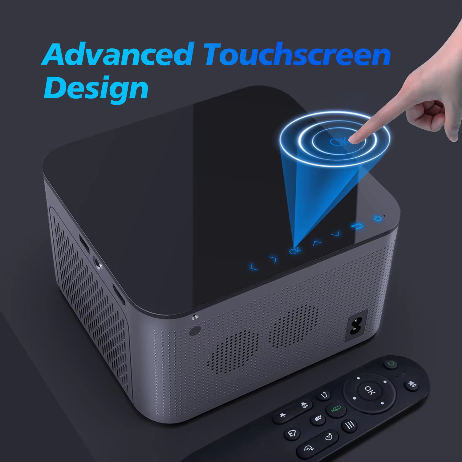 4K Android 11 Smart Projector - 580 ANSI Lumens, Full HD 1920x1080P, Wifi 6 & Bluetooth 5.0, Voice Control for Ultimate Home Theater Experience
